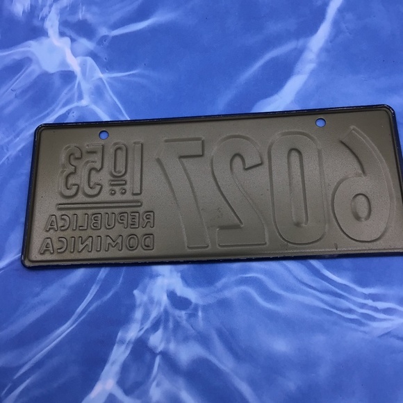 Vintage Dominican Republic License Plate Bicycle Metal Mini - Picture 6 of 8